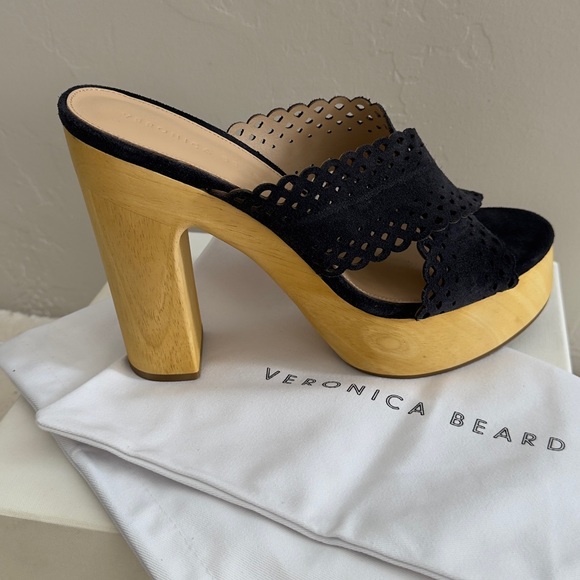 Veronica Beard Shoes - 🆕 Veronica Beard Gaynor Suede Platform Clog Platform Mule Sandals, New in Box, 9